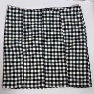 Free People Black and White Checkered Women's Skirt 8